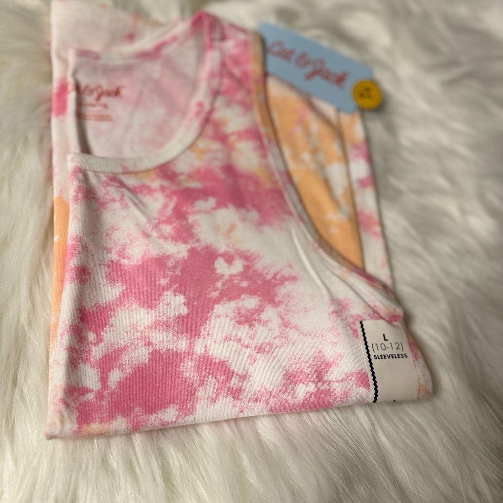 Cat & Jack kids 'Pink and Orange Tie-Dye Tank Top Size 10/12
NWT - Picture 7 of 8